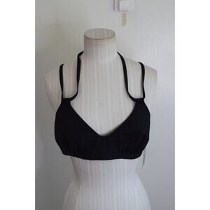 Athleta Scoop Bikini Top Black Size Medium New Strappy Swim Top